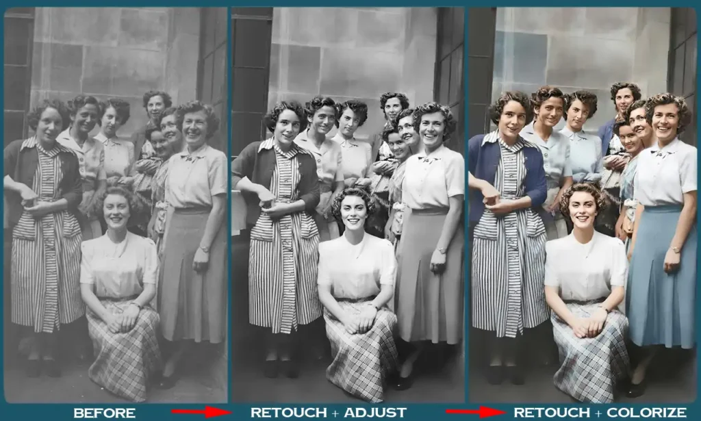 Old photo restoration and colorization example