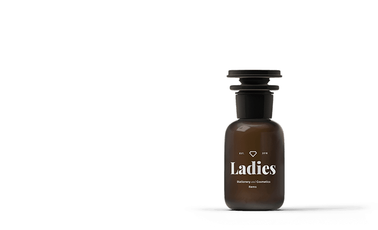 Edited product photo of a small bottle