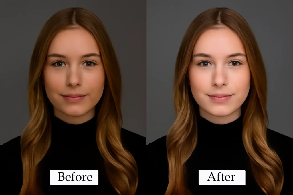 Adjusting contrast & brightness - from model photo