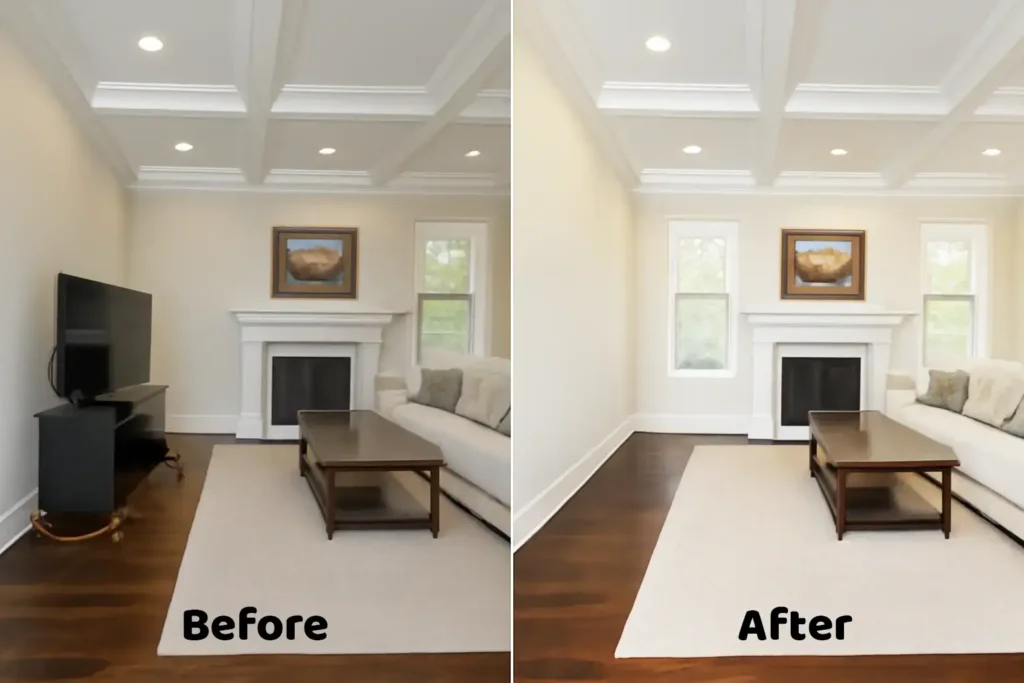 Cord and unwanted object removal example