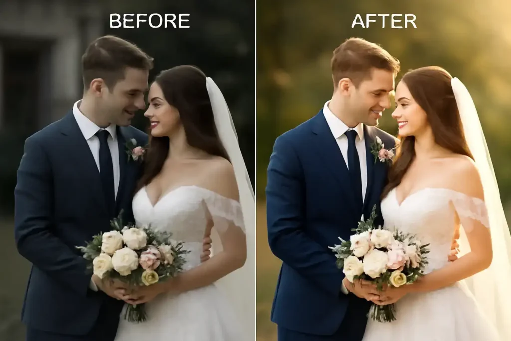 Marriage photo retouching