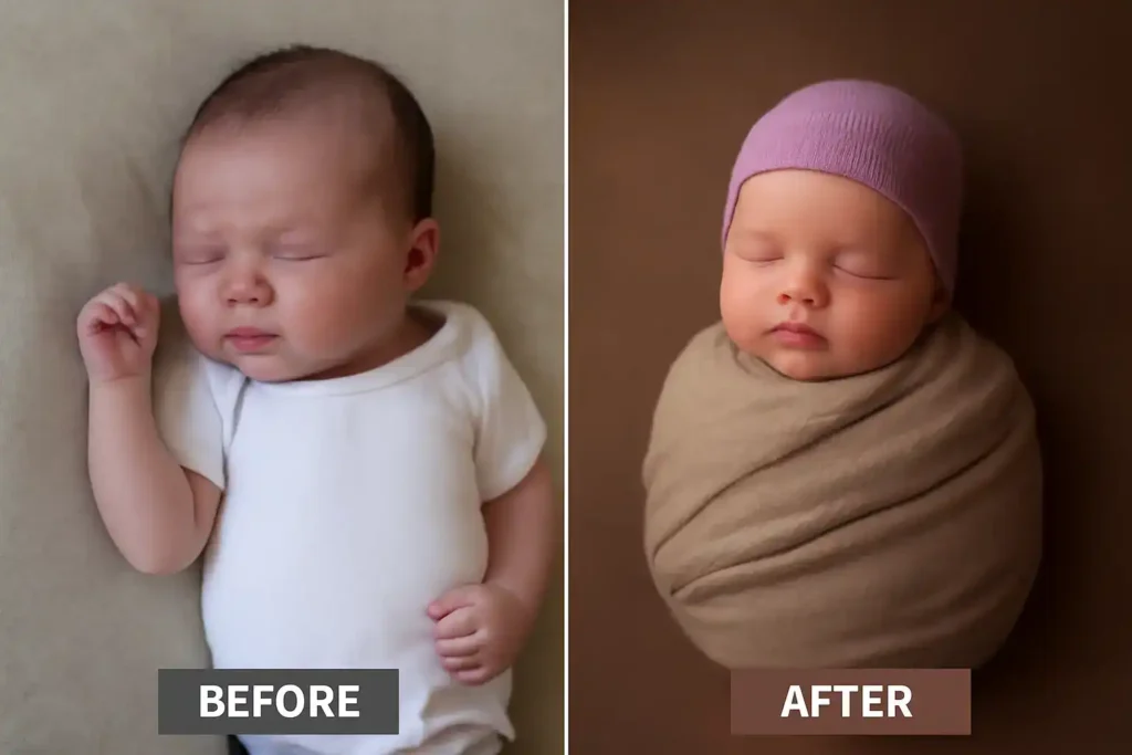 Pro Level Baby Photo Retouching Services