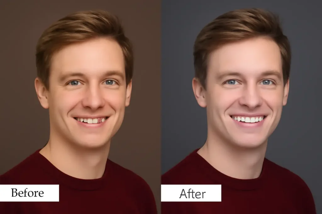 Teeth whitening & eye correction