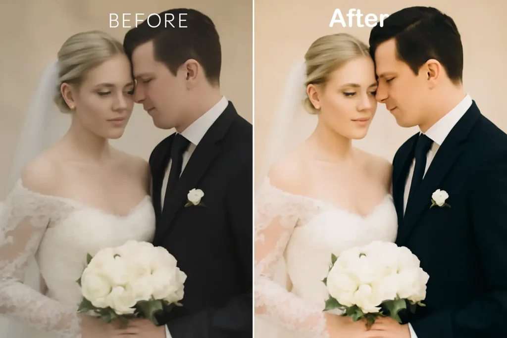 Traditional Wedding Photography editing