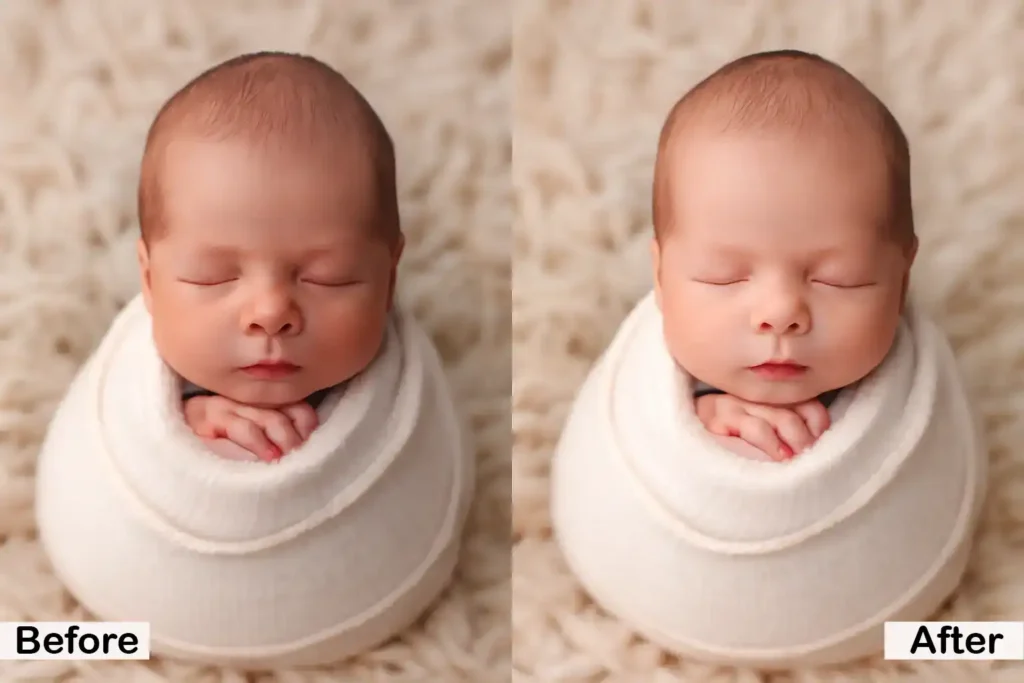 newborn photo retouching